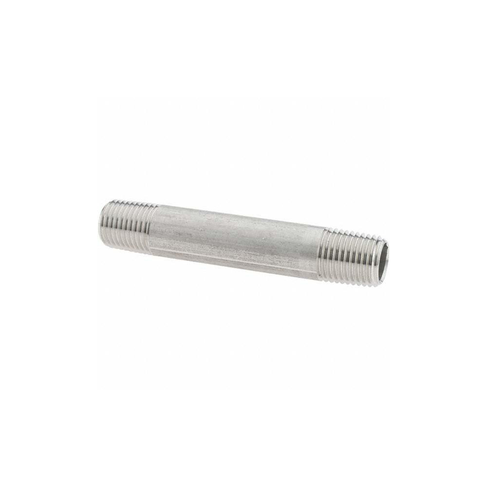 Value Collection Stainless Steel Pipe Nipple: 1/4" Pipe, Grade 316 & 316L - 6BN1/4*3