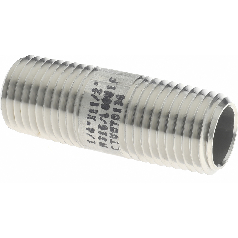 Value Collection Stainless Steel Pipe Nipple: 1/4" Pipe, Grade 316 & 316L - 6BN1/4*3