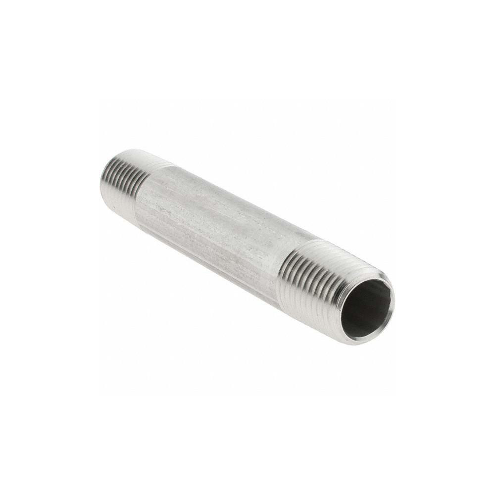 Value Collection Stainless Steel Pipe Nipple: 1/4" Pipe, Grade 316 & 316L - 6BN1/4*3