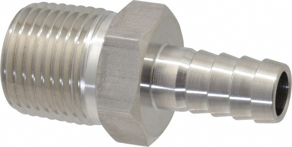 Ham-Let Pipe Hose Connector: 3/8 x 1/4", 316 Stainless Steel - 3001303