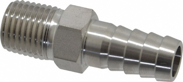 Ham-Let Pipe Hose Connector: 3/8 x 1/4", 316 Stainless Steel - 3001303