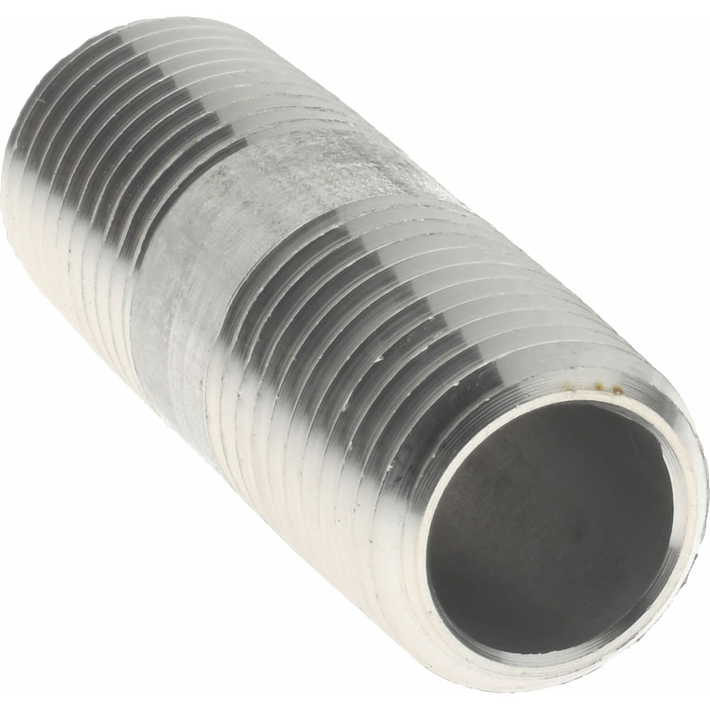 Merit Brass Stainless Steel Pipe Nipple: 1/4" Pipe, Grade 316 & 316L - 6004-150