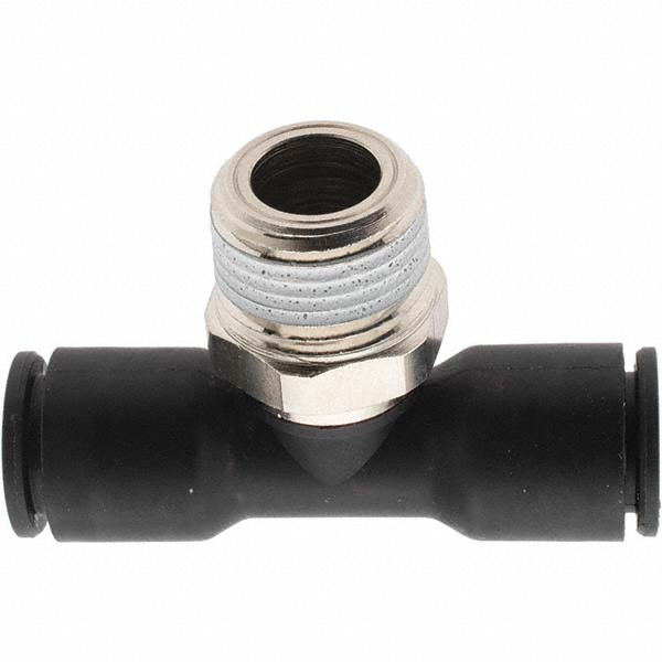 Parker Push-to-Connect Fitting: Male Branch Tee, NPT, 3/8" OD - KP23976