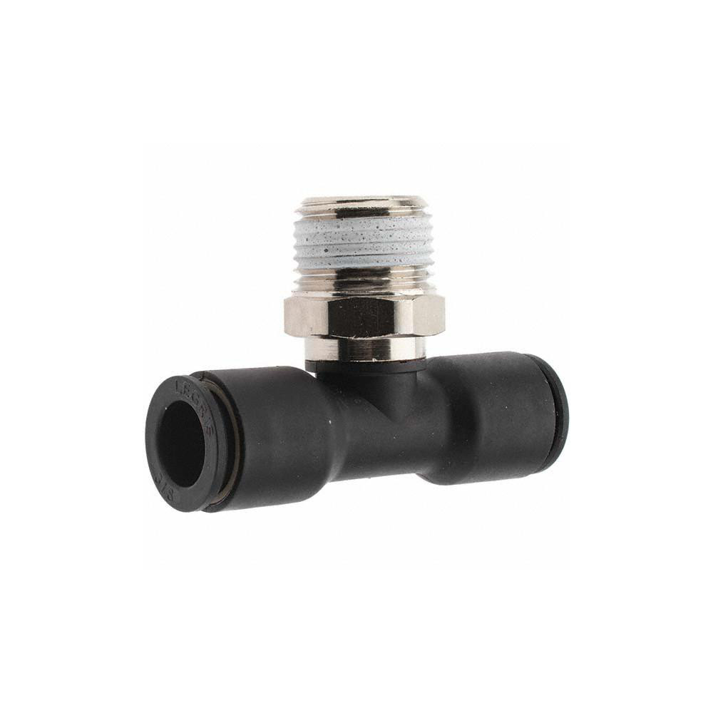 Parker Push-to-Connect Fitting: Male Branch Tee, NPT, 3/8" OD - KP23976