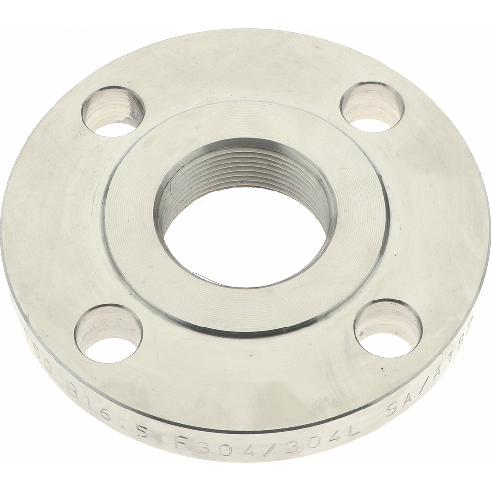 Merit Brass 2" Pipe, 6" OD, Stainless Steel, Threaded Pipe Flange - 635-32