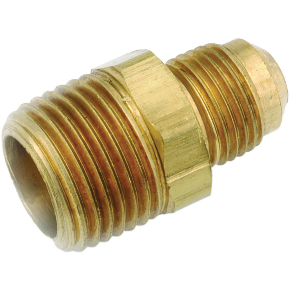 ANDERSON METALS Lead-Free Brass Flared Tube Connector: 1/4" OD, 45 deg Flared Angle - 754048-0404