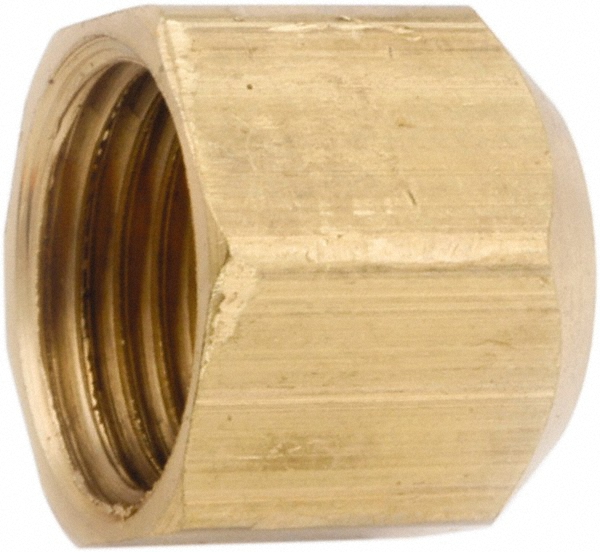 ANDERSON METALS Lead-Free Brass Flared Tube Connector: 1/4" OD, 45 deg Flared Angle - 754048-0404