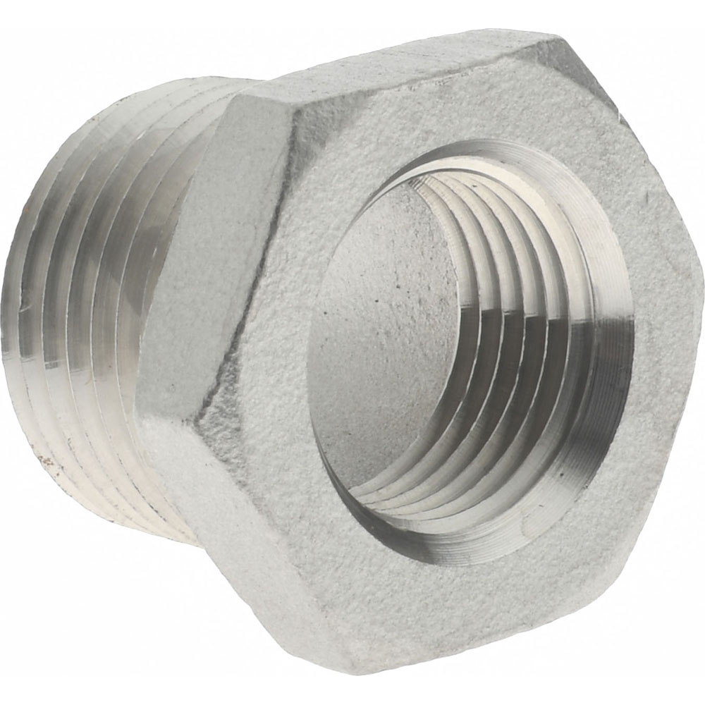 Value Collection Pipe Hex Bushing: 1/2 x 3/8", 304 Stainless Steel - 4HB1/2*1/8