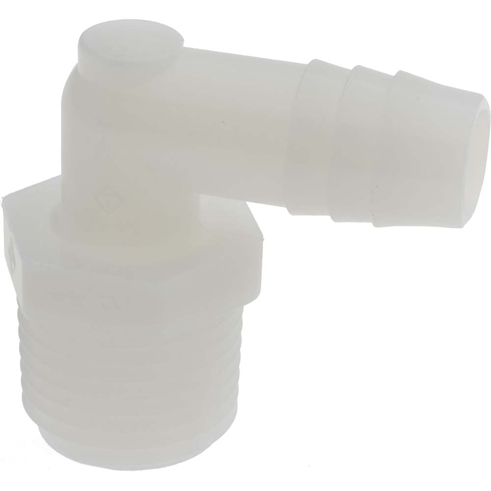 NewAge Industries Barbed Tube Connector: 1/4" Barbs, 1/4" NPT - 5000205