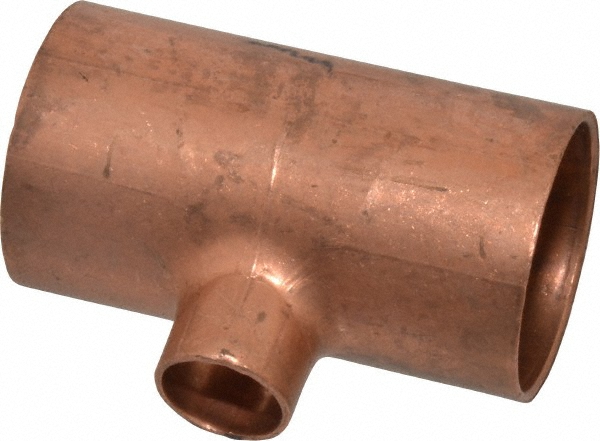 Mueller Industries Wrot Copper Pipe Tee: 1-1/2" Fitting, C x C x C, Solder Joint - W 04084
