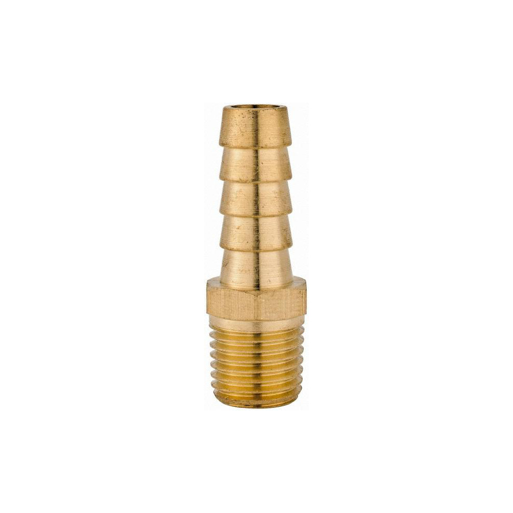 CerroBrass Barbed Hose Fitting: 1/4" x 3/8" ID Hose, Male Connector - 32012