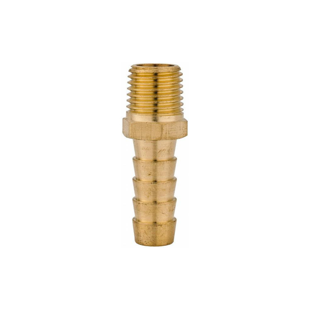 CerroBrass Barbed Hose Fitting: 1/4" x 3/8" ID Hose, Male Connector - 32012