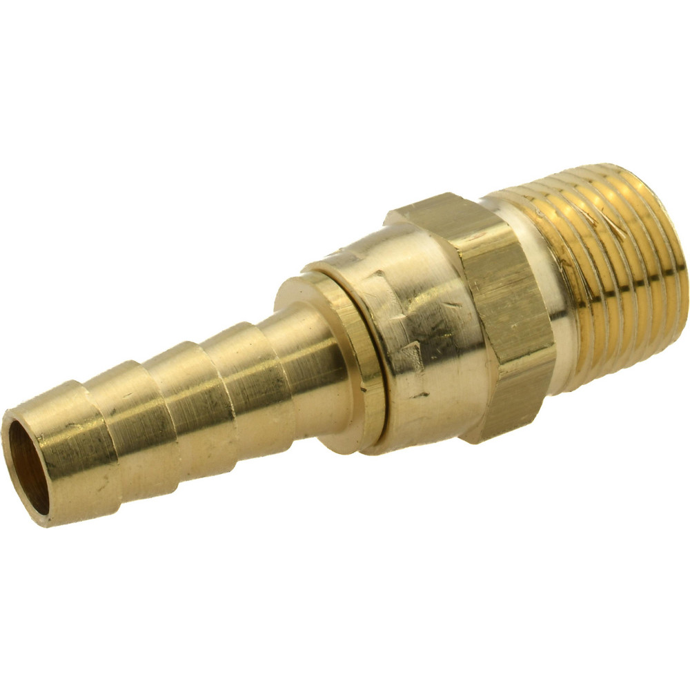 CerroBrass Barbed Hose Fitting: 1/4" x 3/8" ID Hose, Male Connector - 32012