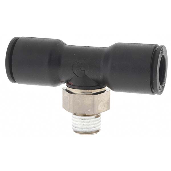 SMC PNEUMATICS Push-to-Connect Push-to-Connect Fitting: Branch Tee, NPT, 1/2" OD - KQ2T13-35AS