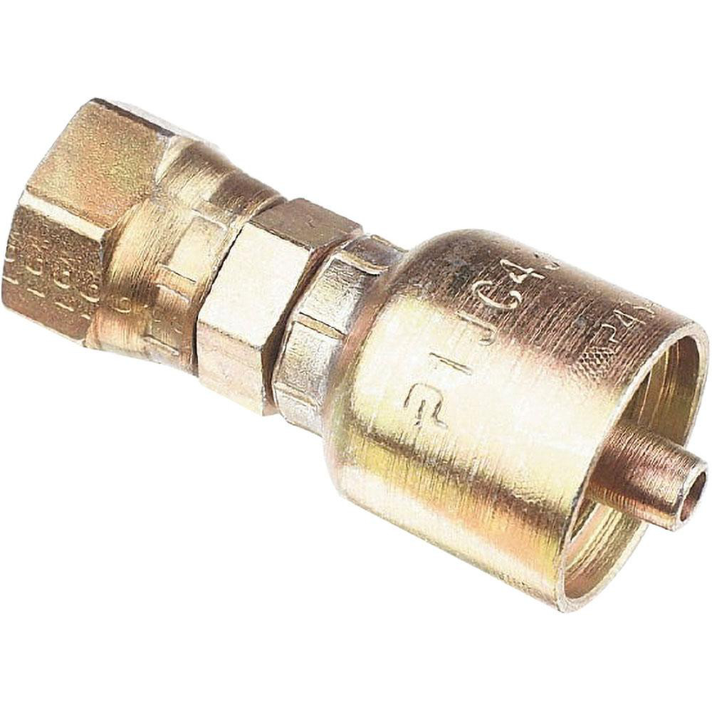 Parker Hydraulic Hose Female Swivel Fitting: 0.5" ID, 8 mm, 3/4-16 - 20630-8-8