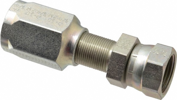 Parker Hydraulic Hose Female Swivel Fitting: 0.5" ID, 8 mm, 3/4-16 - 20630-8-8