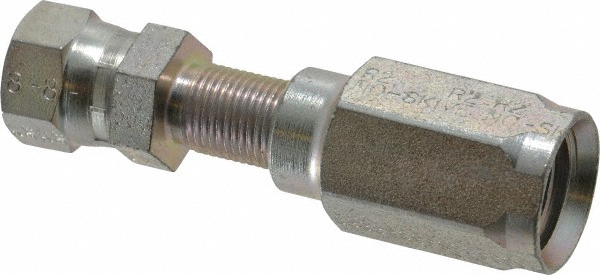 Parker Hydraulic Hose Female Swivel Fitting: 0.5" ID, 8 mm, 3/4-16 - 20630-8-8
