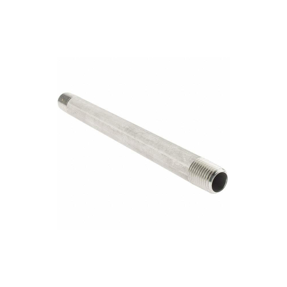 Value Collection Stainless Steel Pipe Nipple: 1/4" Pipe, Grade 304 & 304L - 4BN1/4*6