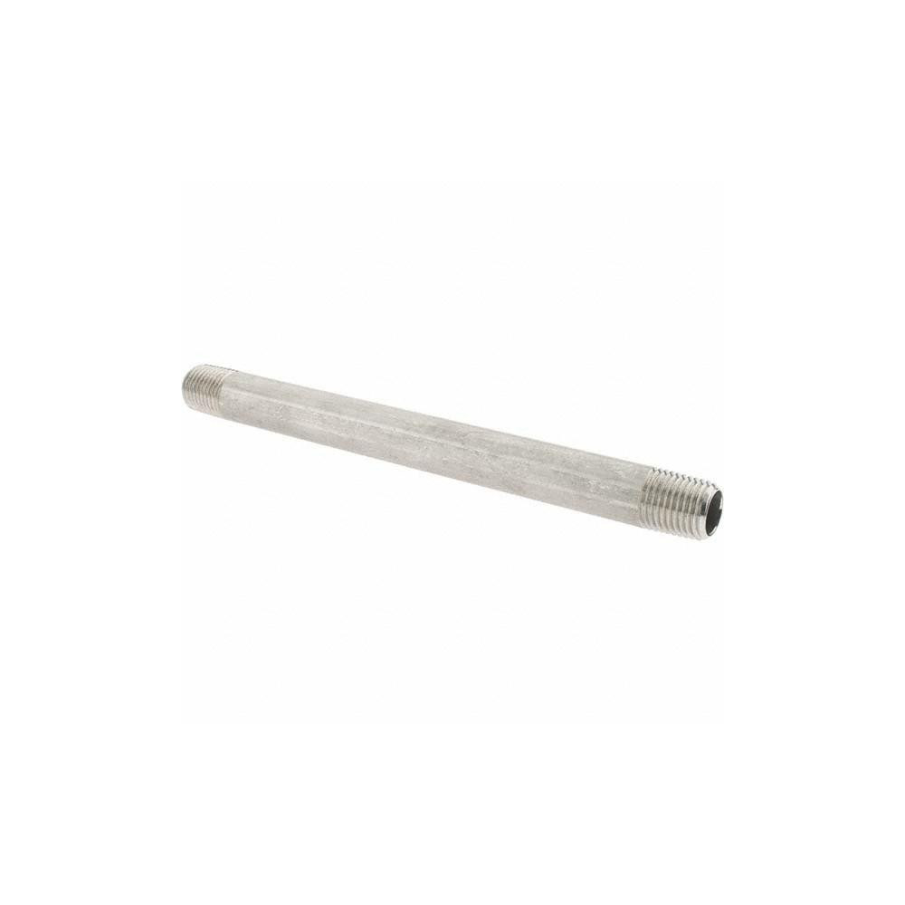 Value Collection Stainless Steel Pipe Nipple: 1/4" Pipe, Grade 304 & 304L - 4BN1/4*6