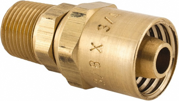 Dixon Valve & Coupling 1/2 NPTF, Reusable Hose Male Stem - 1820608S
