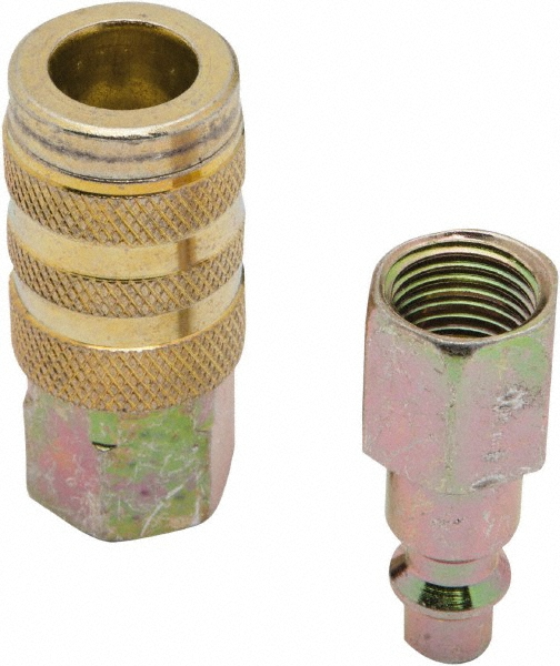 Legacy 14 Piece 1/4" Body 1/4 NPT 300 psi Steel/Aluminum Industrial Pneumatic Coupling Plug Set - A73458D
