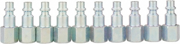 Legacy 14 Piece 1/4" Body 1/4 NPT 300 psi Steel/Aluminum Industrial Pneumatic Coupling Plug Set - A73458D