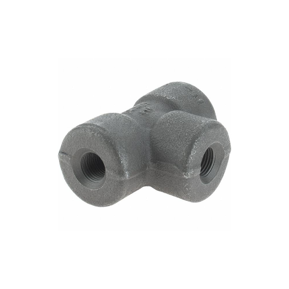 Anvil Black Pipe Fittings: Tee, 1/8", Threaded, Forged Carbon Steel - 0361119001