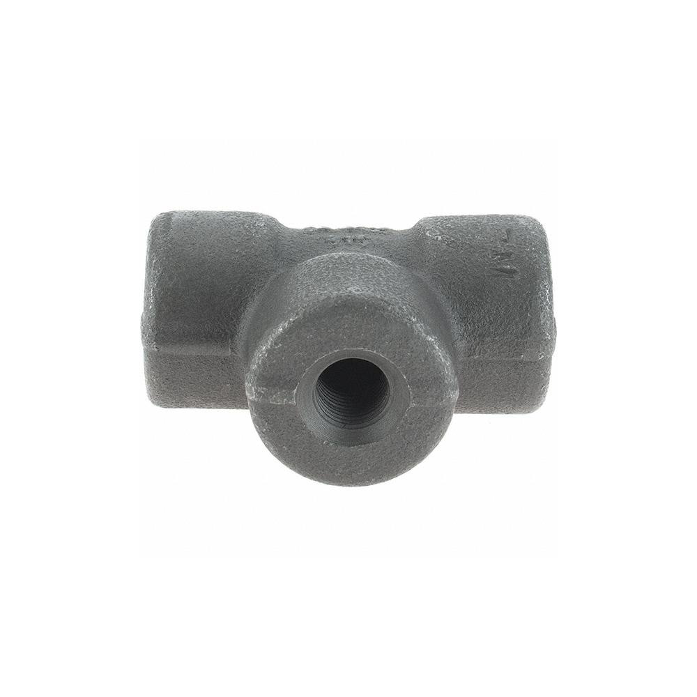Anvil Black Pipe Fittings: Tee, 1/8", Threaded, Forged Carbon Steel - 0361119001