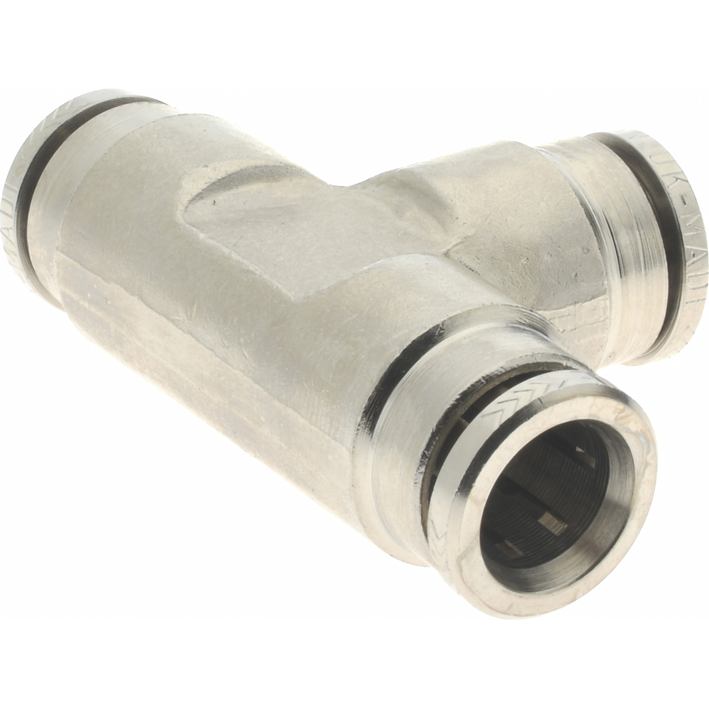 Norgren Push-to-Connect Tube x Tube Fitting: Tee Connector, 8.00 mm OD - 100600800