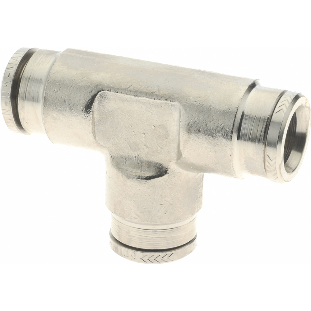 Norgren Push-to-Connect Tube x Tube Fitting: Tee Connector, 8.00 mm OD - 100600800
