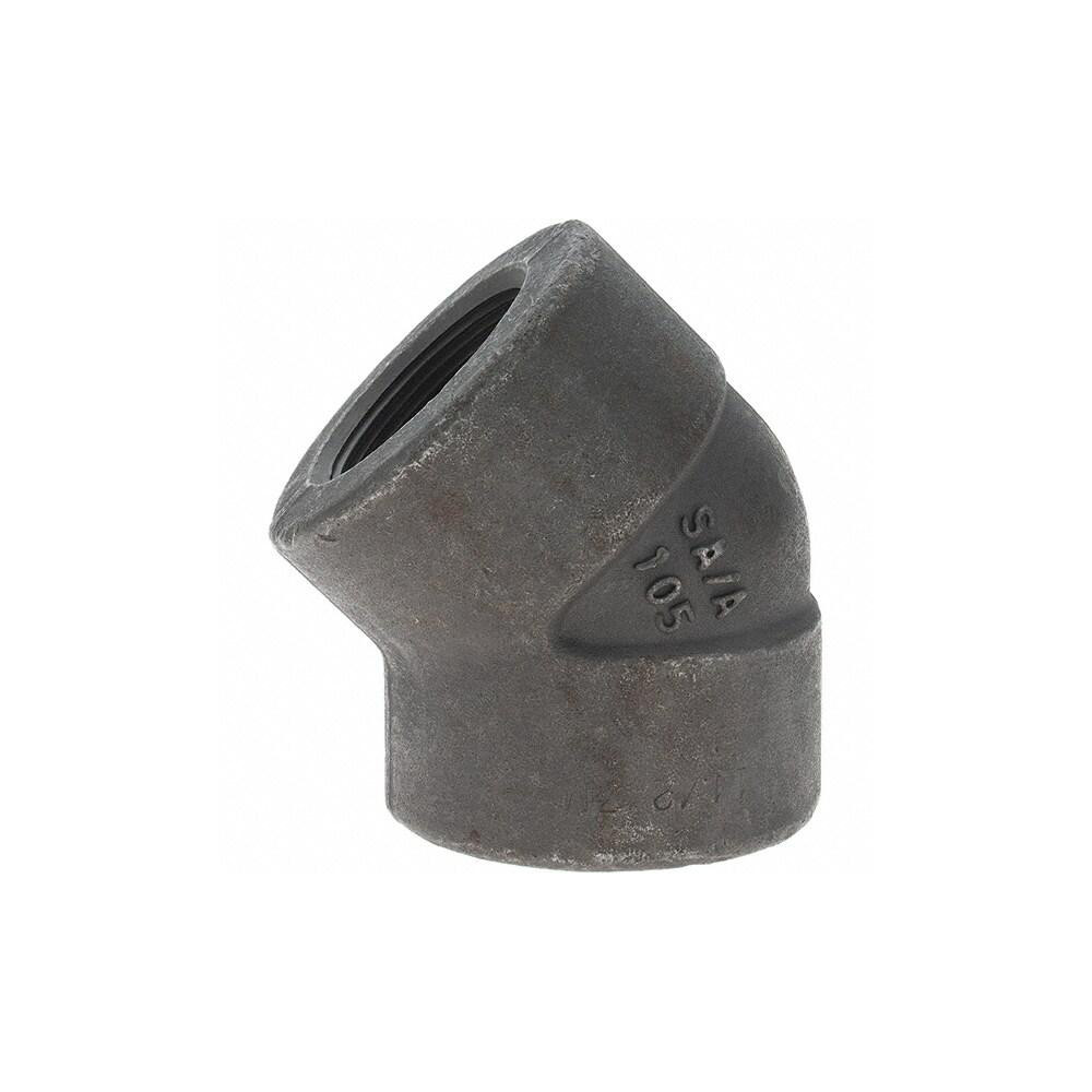 Anvil Black 45 deg Elbow: 1-1/2", Threaded - 0361111404