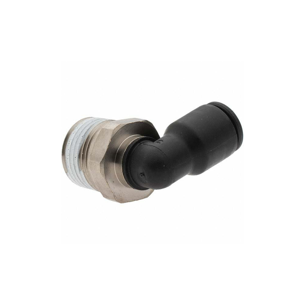 Parker Push-to-Connect Fitting: Male Elbow, NPT, 3/8" OD - KP23845