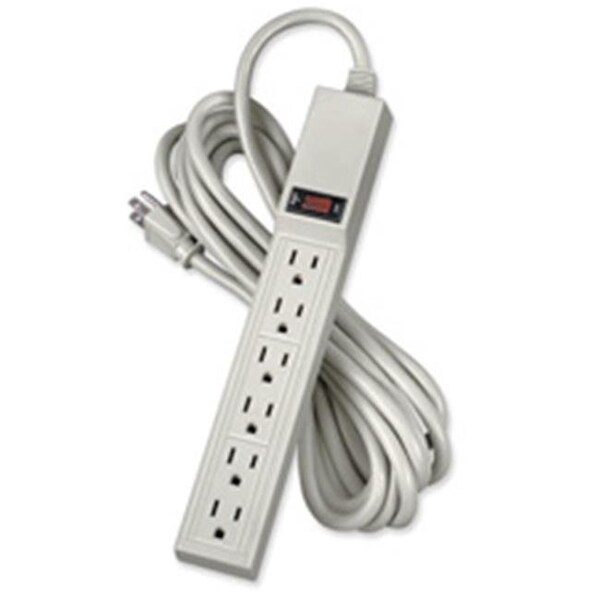 Fellowes Fellowes Mfg. Co. FEL99000 6 Outlet Power Strip- 4ft. Long Cord- 15 amp- Platinum - FEL99000