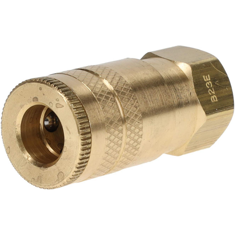 Parker Pneumatic Hose Coupling: 3/8-18, 1/4" Body Dia, Industrial Interchange - B23E