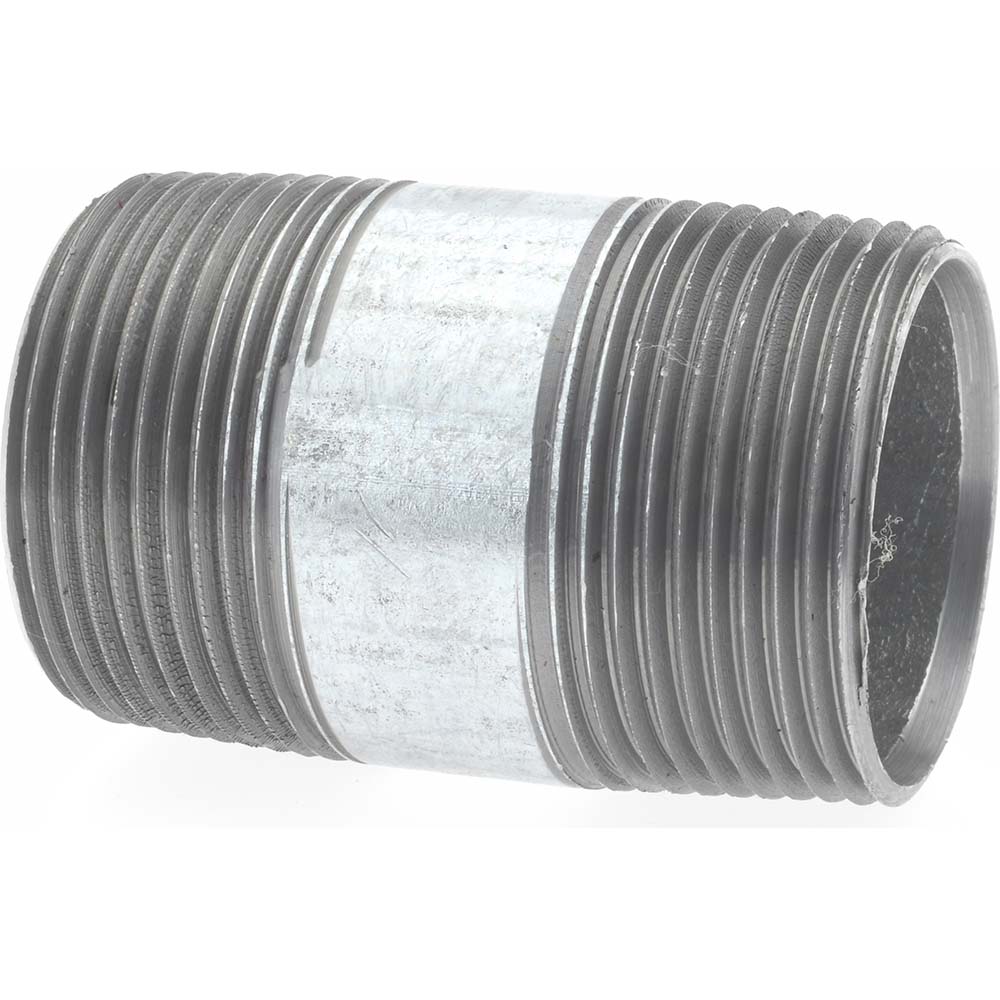 Value Collection Galvanized Pipe Nipple: 1-1/4", 2-1/2" Long, Schedule 40, Steel - MSCNG07025