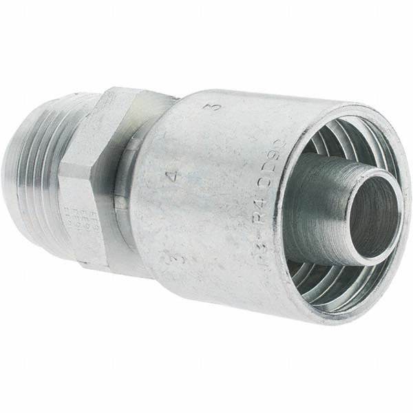 Parker Hydraulic Hose Male SAE 37 ° JIC Rigid Fitting: 0.625" ID, 10 mm, 1-1/16-12 - KP81294