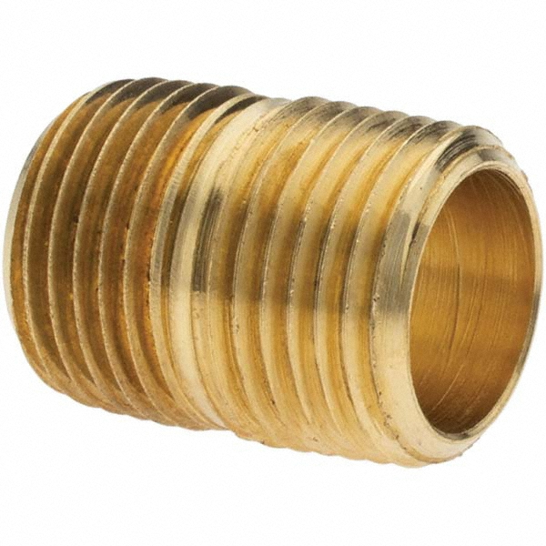 Parker Industrial Pipe Close Nipple: 1/4" Male Thread, MNPTF - 11096