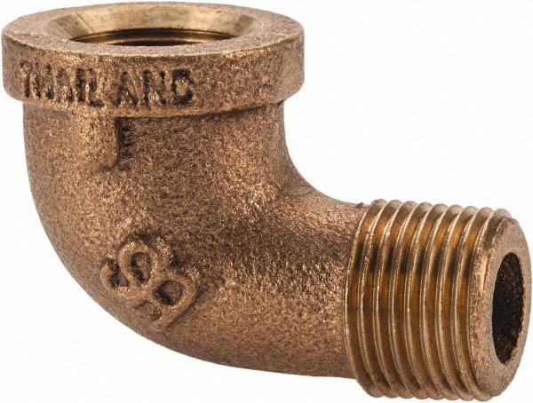 Merit Brass Brass Pipe 90 ° Street Elbow: 1" Fitting, FBSPT x MBSPT, Class 125 - XB103-16