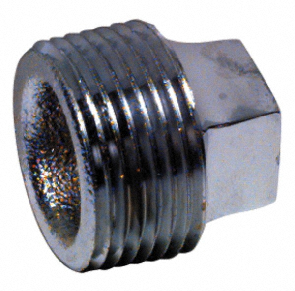 Merit Brass Pipe Square Head Plug: 1/8", 316 Stainless Steel - K417A-02