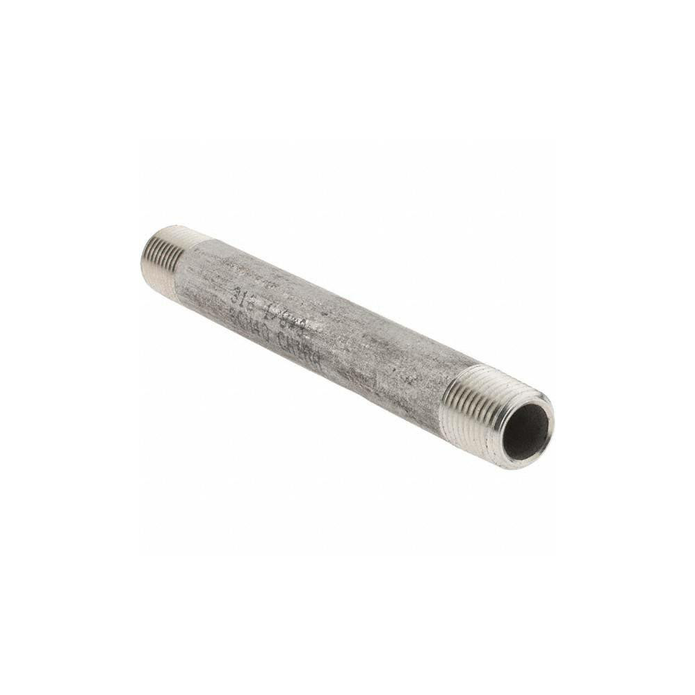 Value Collection Stainless Steel Pipe Nipple: 1/8" Pipe, Grade 316 & 316L - 6BN1/8*3