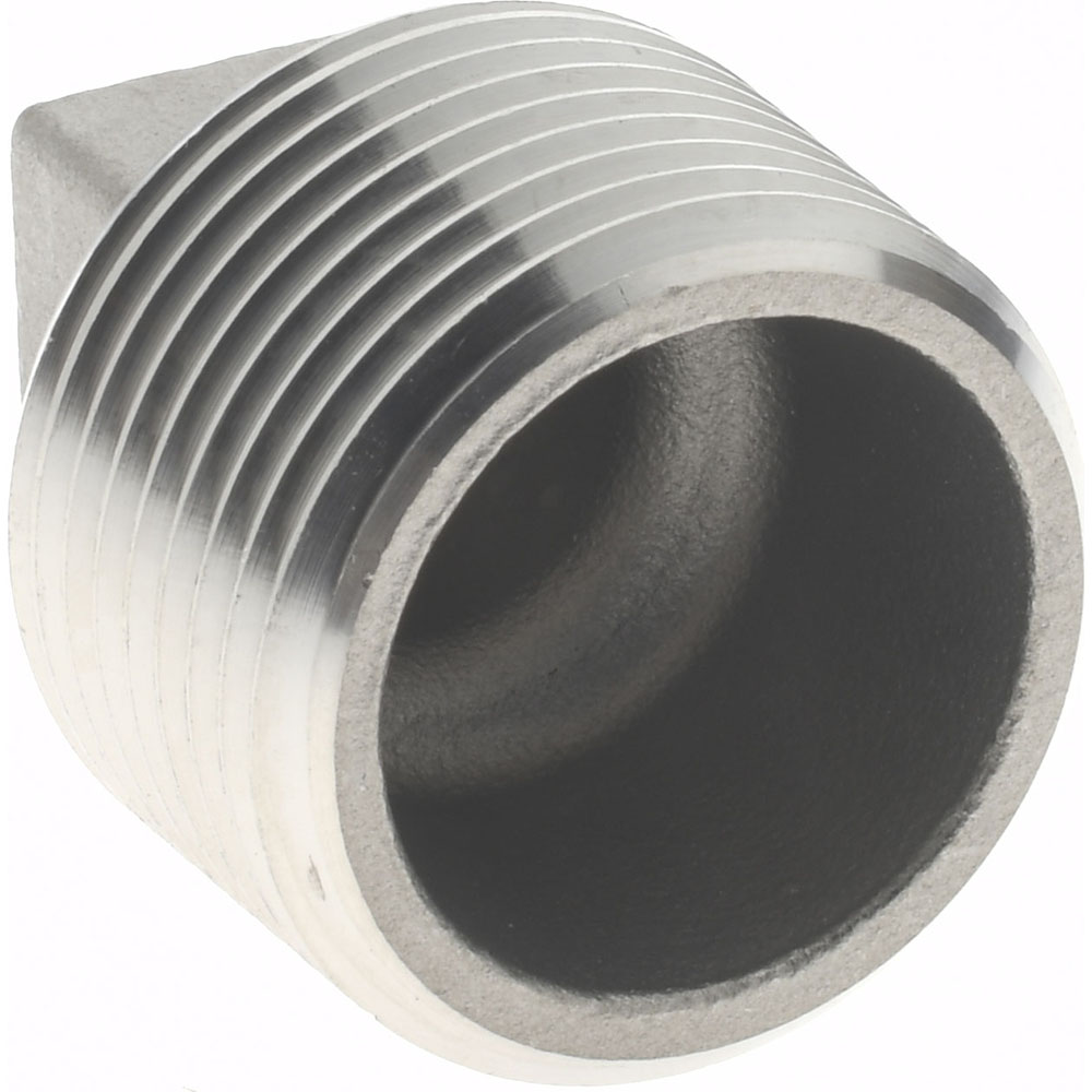 Merit Brass Pipe Square Head Plug: 3/4", 316 Stainless Steel - K617-12