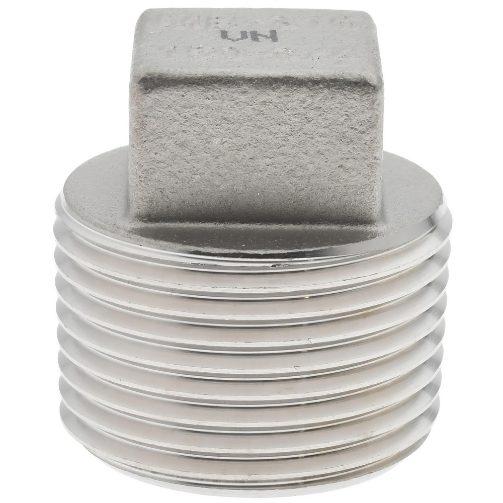 Merit Brass Pipe Square Head Plug: 3/4", 316 Stainless Steel - K617-12