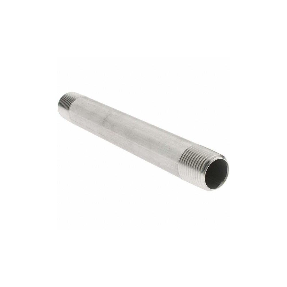 Value Collection Stainless Steel Pipe Nipple: 3/8" Pipe, Grade 316 & 316L - 6BN3/8*5