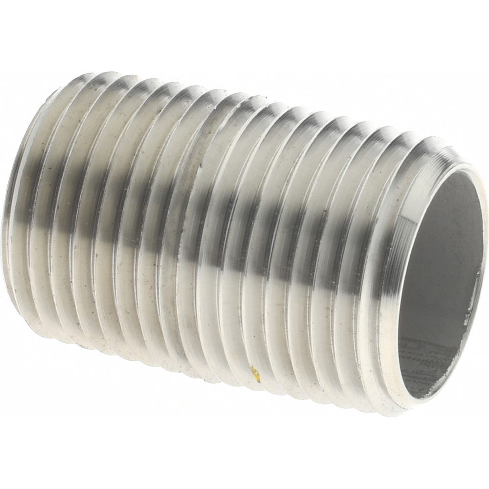 Value Collection Stainless Steel Pipe Nipple: 3/8" Pipe, Grade 316 & 316L - 6BN3/8*5