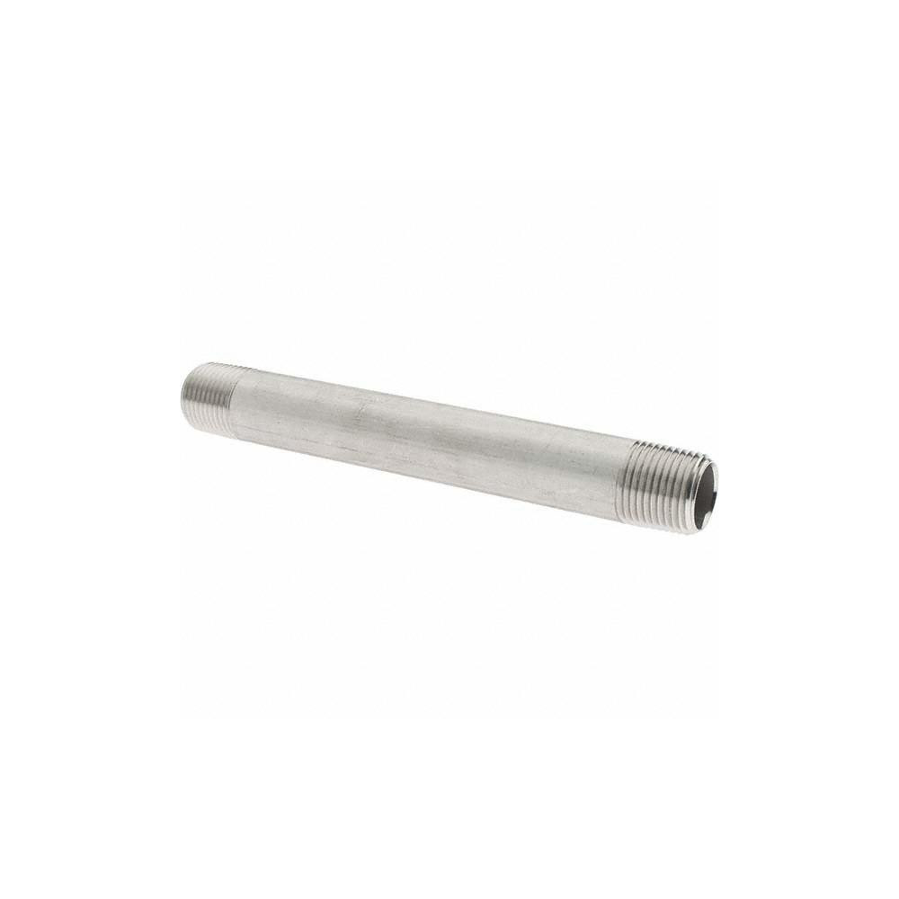 Value Collection Stainless Steel Pipe Nipple: 3/8" Pipe, Grade 316 & 316L - 6BN3/8*5