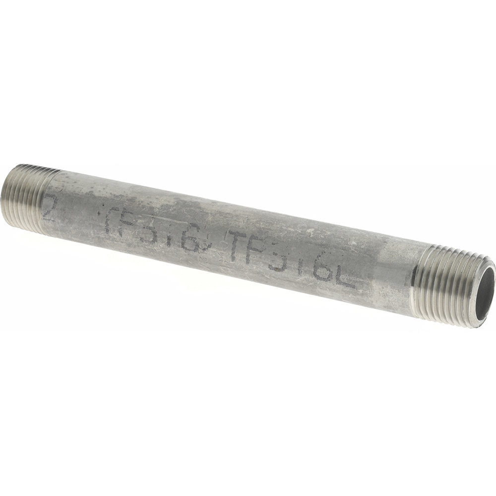 Value Collection Stainless Steel Pipe Nipple: 3/8" Pipe, Grade 316 & 316L - 6BN3/8*5