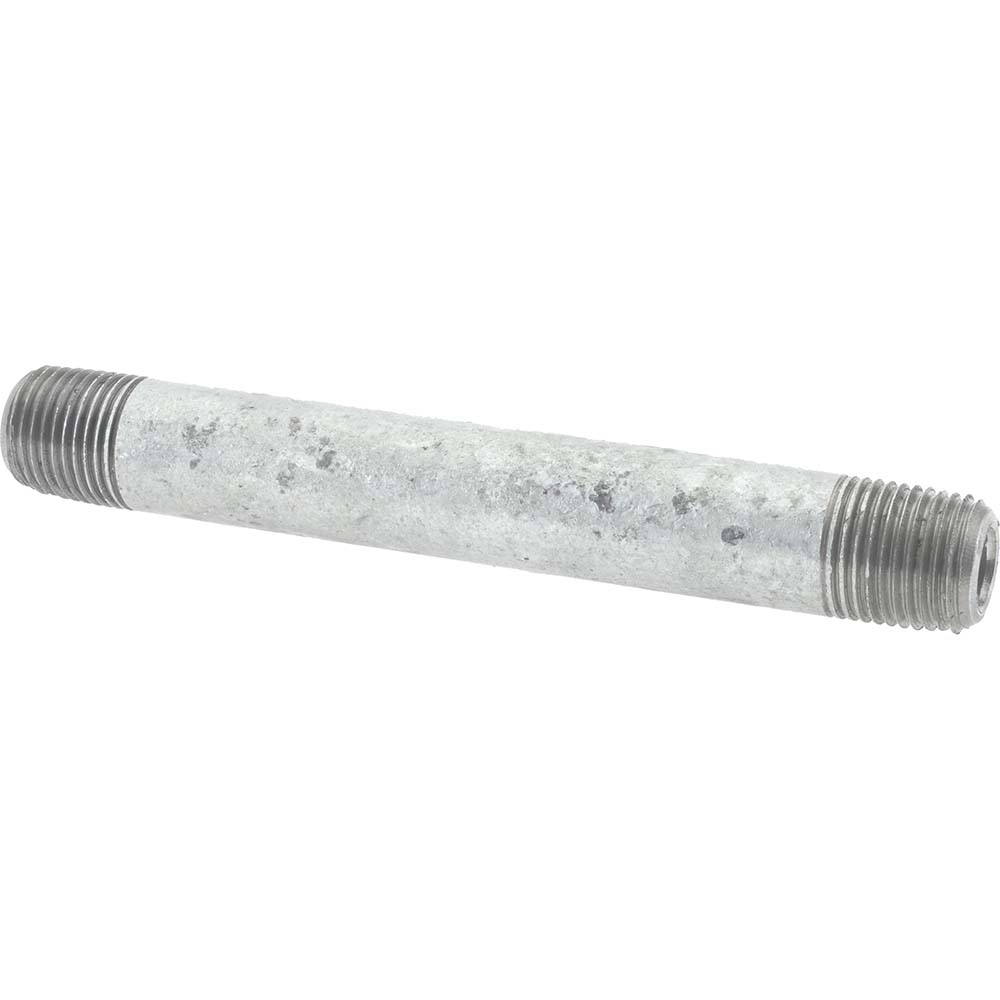Value Collection Galvanized Pipe Nipple: 1/8", 5-1/2" Long, Schedule 40, Steel - MSCNG01055