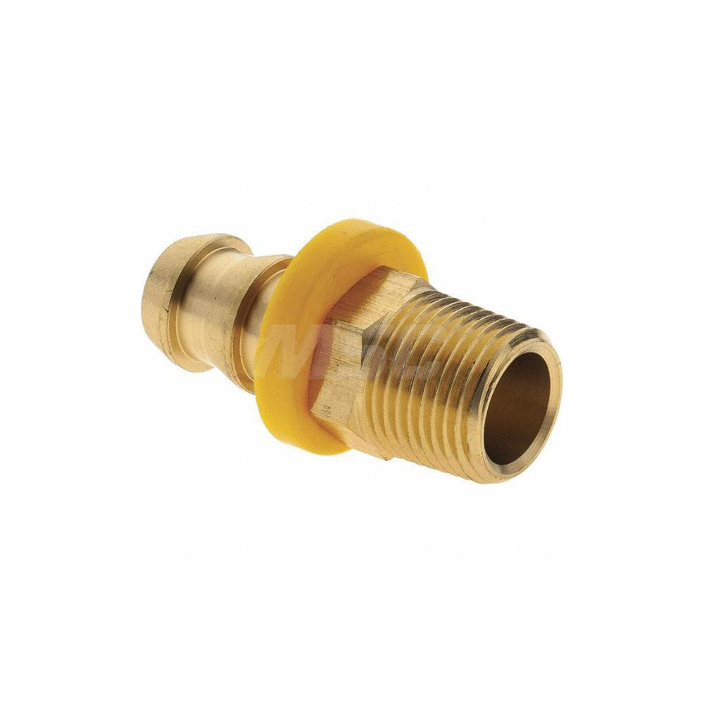 Value Collection Barbed Push-On Hose Male Connector: 3/8" NPTF, Brass - 2750002830