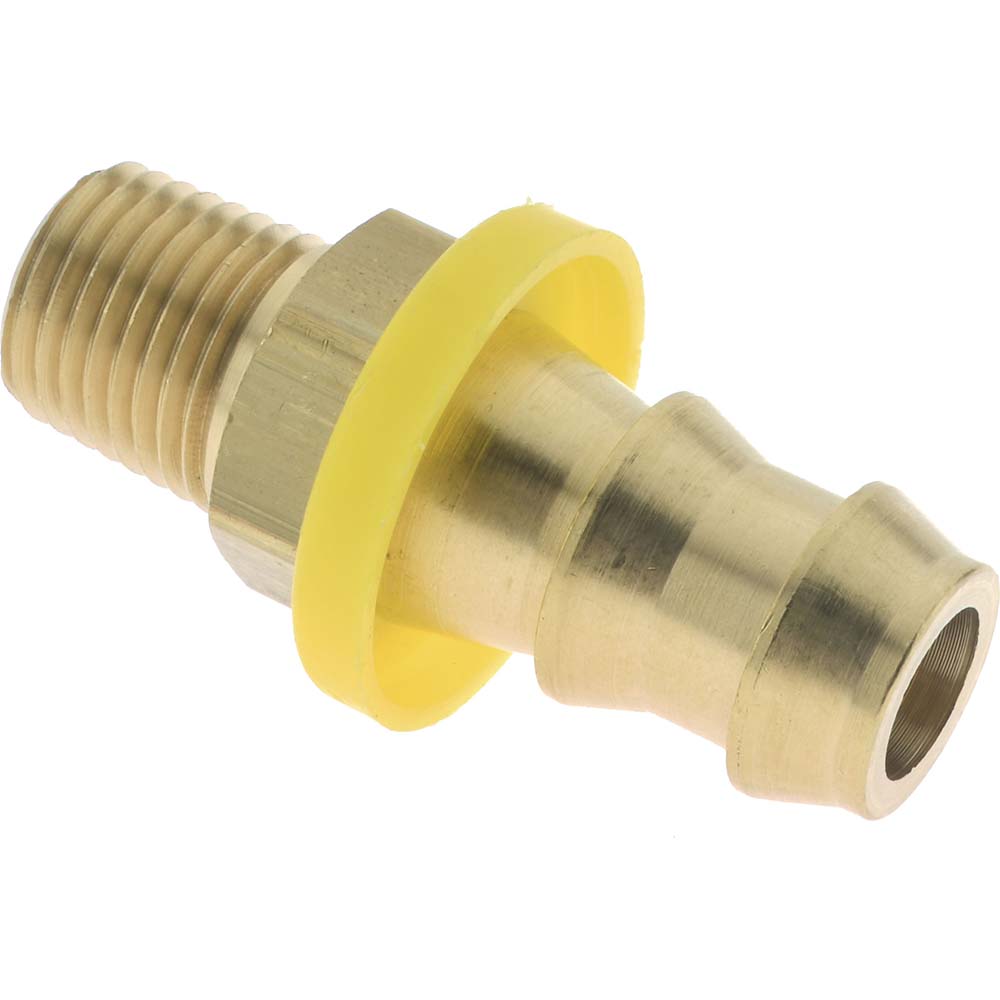 Value Collection Barbed Push-On Hose Male Connector: 3/8" NPTF, Brass - 2750002830