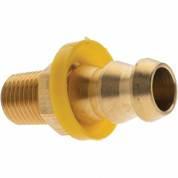 Value Collection Barbed Push-On Hose Male Connector: 3/8" NPTF, Brass - 2750002830